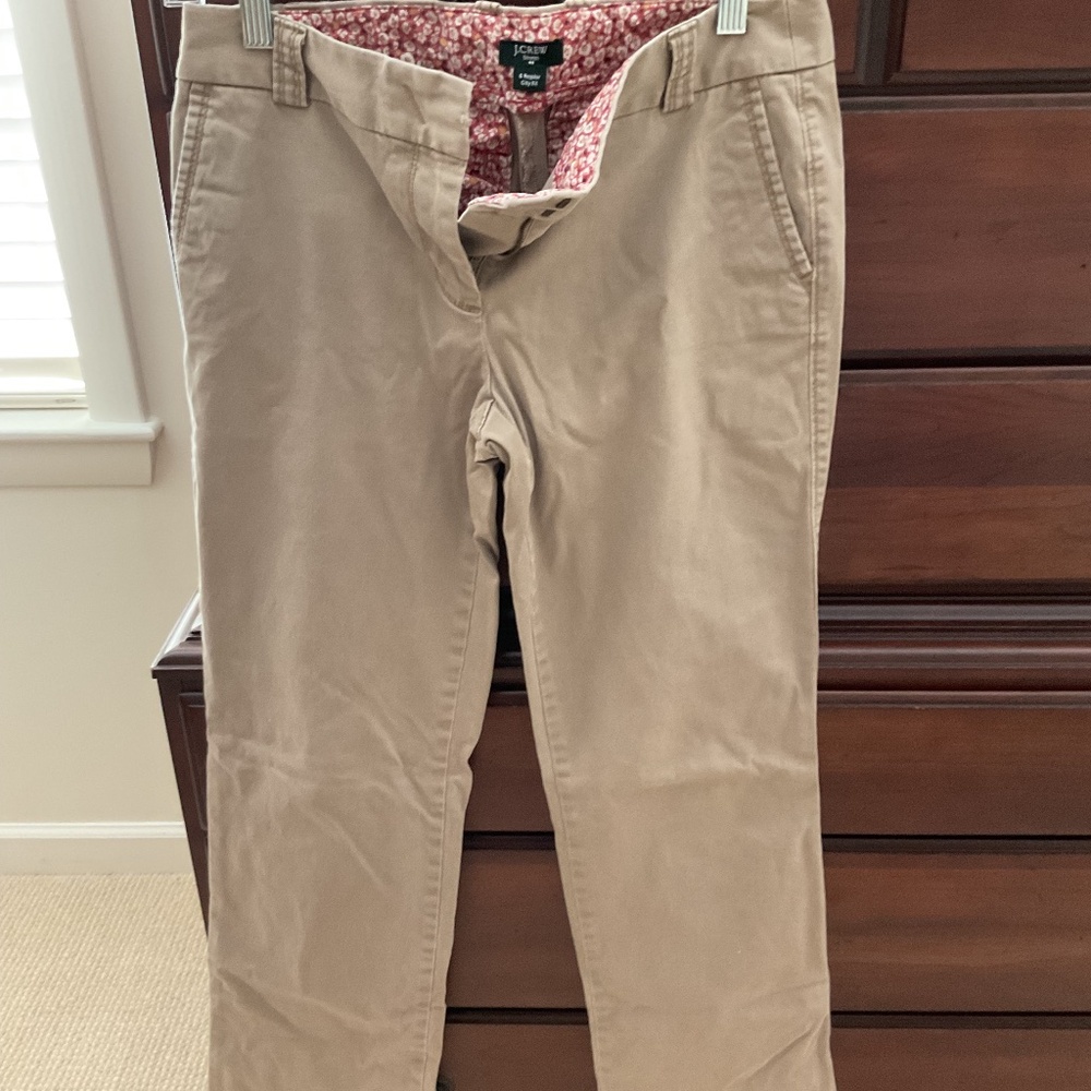 J Crew khaki boot leg pants